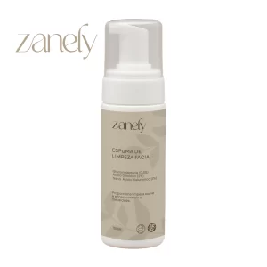 Espuma de Limpeza Facial Zanely com Ácido Glicólico, Nano Ácido Hialurônico e Gluconolactona – 150ml